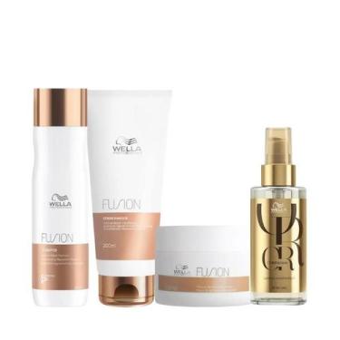 Imagem de Wella Fusion Sh 250ml + Cond 200ml + Masc 150ml + Oleo 100ml - Wella p