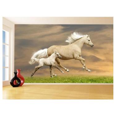 Imagem de Papel De Parede 3D Animais Cavalo Filhote Potro 3,5M Anm349 - Você Dec
