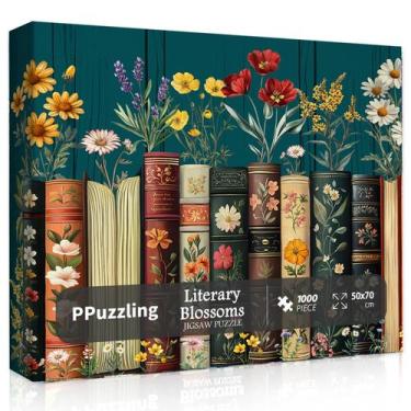 Imagem de Quebra-cabeça Puzzling Vintage Wildflower Book 1000 peças - PPuzzling