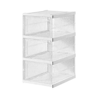 Imagem de Caixas De Armazenamento De Sapatos Transparentes Dobráveis De 6 Camada