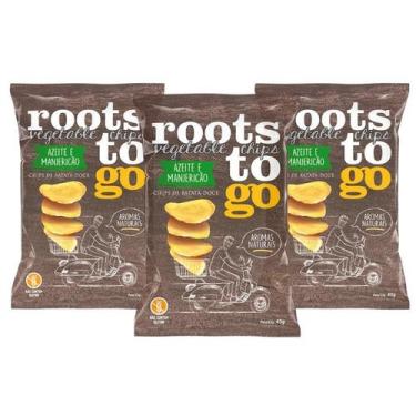 Imagem de Chips de Batata-Doce Azeite e Manjericão Roots to Go contendo 3 pacote