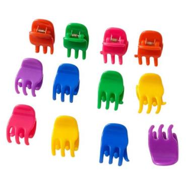 Imagem de kit 100 piranha cabeleireiro de plástico colorida média - Lynx Prodeco