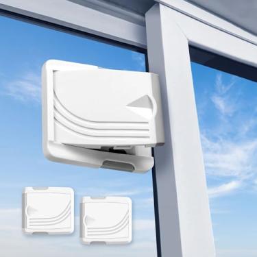 Imagem de Todays Kids Fechadura de porta de vidro deslizante (pacote com 2) - Trava à prova de crianças para porta deslizante, trava de janela deslizante fácil de instalar - Trava de segurança de porta