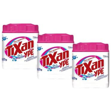 Imagem de kit 3 Ypê Tira Manchas em Pó Tixan Roupas Brancas 420g