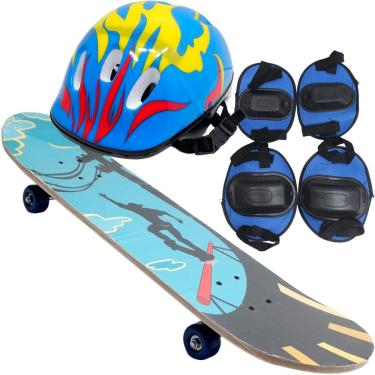 Imagem de Kit Equipamentos Skate Radical Infantil Acessórios Proteção