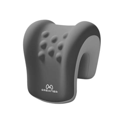 Imagem de IEUDNS Suporte de Cabeça para Cadeira de Escritório, Travesseiro para Descanso Adulto, Capa Lavável, Almofada de Pescoço em Espuma, Cinza