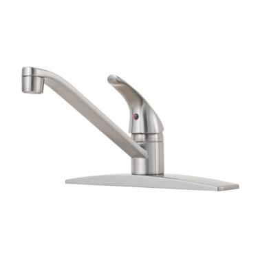 Imagem de Pfister Torneira de cozinha sem chumbo com 4 furos G134-144S Pfirst Series com espray, aço inoxidável