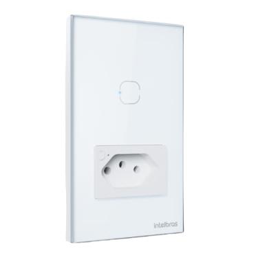 Imagem de Tomada com Interruptor Inteligente Wi-Fi ETS 2001 Branco Intelbras