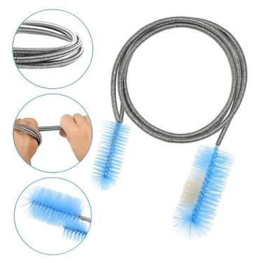 Imagem de Escova Flexivel 1,5m limpeza de Mangueira Filtros Externos Cânister e 