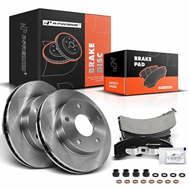 Imagem de A-Premium Kit De Rotores Freio A Disco Ventilados Dianteiros 11,61" (295 Mm) + Pastilhas Cerâmica Compatíveis Com Modelos Dodge Selecionados - Ram 1500 1994-1999, Tração Nas Quatro Rodas, Conjunto 6