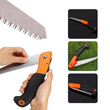 Imagem de Serrote Dobrável Para Jardim RE147 Snel Ferramentas, Laranja/preto, ún