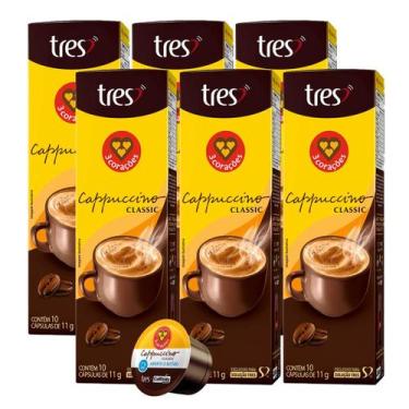 Imagem de 6x Cápsula de Café Tres 3 Corações Cappuccino Classic 10 Unidades, Cap
