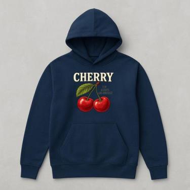 Imagem de Moletom Canguru Feminino Cherry 100% Algodão Blusa de Frio - NoBrand, 