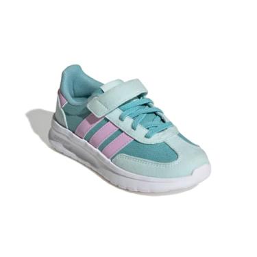 Imagem de adidas Tênis unissex infantil Run anos 70s 2.0 com cadarço elástico e alça, Mint Ton/Bliss Lilac/Halo Mint, 15