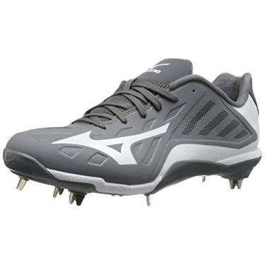 Imagem de Mizuno Sapato de beisebol masculino Heist IQ, Cinza/branco, 12