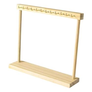 Imagem de Dynwave Suporte para colar, expositor de joias, ganchos de madeira para pendurar, cabide para colar para mesa, 12 Ganchos