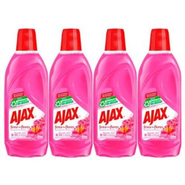 Imagem de Kit 4 Limpador Diluível Ajax Festa Das Flores Bouquet De Flores 500ml