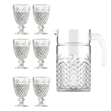Imagem de Conjunto Jarra 1, 2L C 6 Taças 200Ml Monza - Casambiente