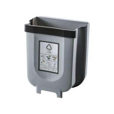 Imagem de Lixeira De Plástico 5l Pia Cozinha Retrátil Suspensa Dobrável Extensív