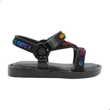 Imagem de Sandalia Mini Melissa Stripes M Lover Bb Preto