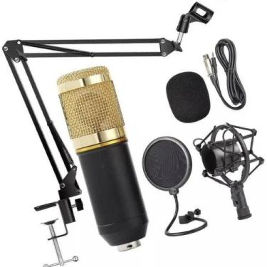 Imagem de Microfone Estúdio Bm800 + Aranha de metal +Braço +Pop Filter - DUKIE