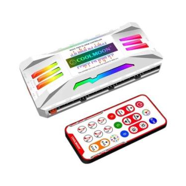 Imagem de Hub De Ventilador ARGB PWM De 8 Portas COOLMOON Controle De Temperatur