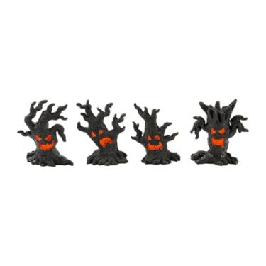 Imagem de KiBcsLic 4 Enfeites Decorativos de Resina de Halloween Colecionáveis, Assustadores para Casa, Quintal, Estante, Entrada E Pátio.