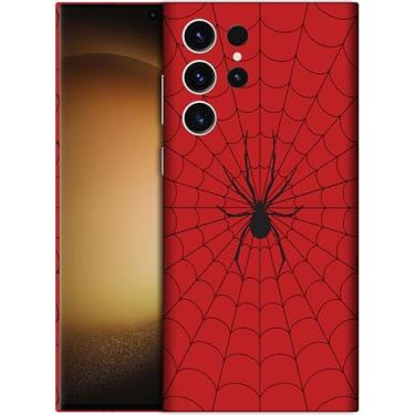 Imagem de SM CASES Capa para Samsung Galaxy S24 Ultra 5G - Capa de plástico rígido com design impresso em 3D Web Spider Red compatível com Samsung Galaxy S24 Ultra
