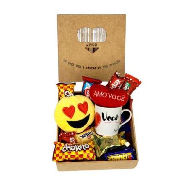 Imagem de Cesta Presente Ocasiões Especiais Aniversario Mimo Namorados - Caixa P