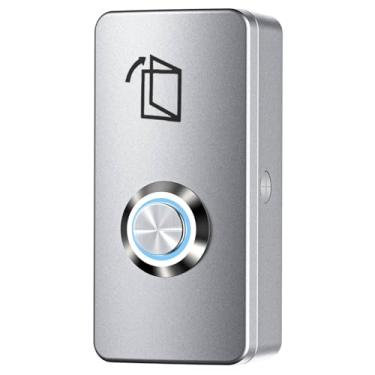 Imagem de YUANWIN Botão De Saída Com Luz Led Para Sistema Controle Acesso À Porta, Revestimento Em Liga Zinco, No/Com, Tamanho Mini, Formato Clássico