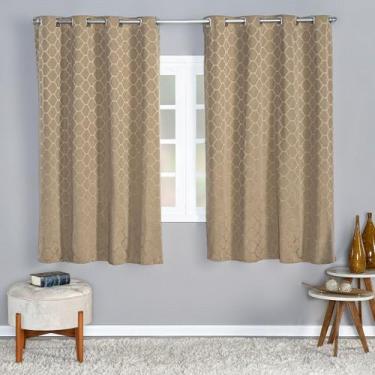 Imagem de Cortina Jacquard Corta Luz Sala Quarto Apartamento Desenho Alto Relevo