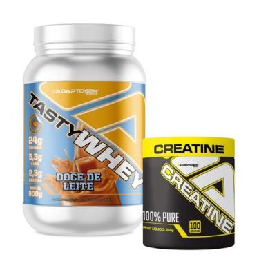 Imagem de Kit Tasty Whey 3w Adaptogen 900g com Creatina Adaptogen 300g - Adaptog