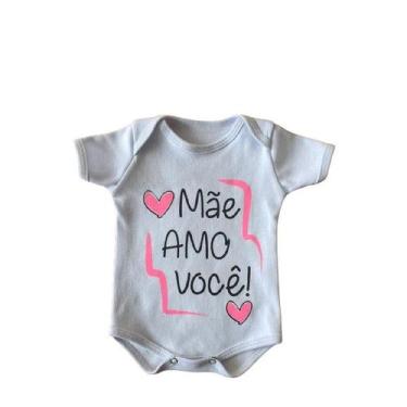 Imagem de Body Infantil Manga Curta Branco Temático Bebê Frase 100% Suedine - Sa