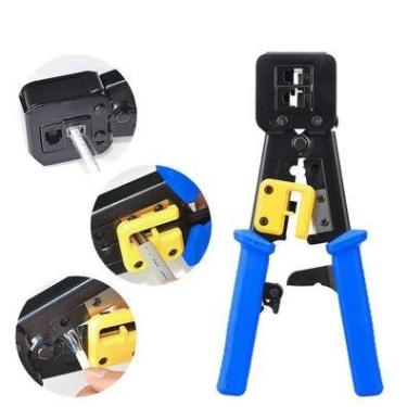 Imagem de Alicate De Crimpar Cabo De Rede Rj45 Ez Vazado Crimpador Multi Função