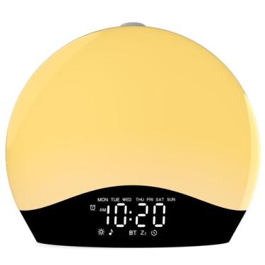 Imagem de Despertador Wake Up Light Sunrise JALL para crianças com alto-falante