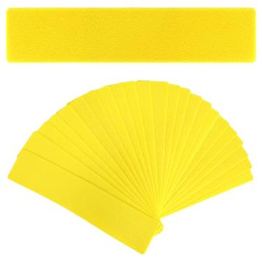 Imagem de AojSup Kit de marcadores de linha de quadra com 24 peças, conjunto de linhas de marcadores de limites amarelos, kit de linhas de quadra de pickleball para tênis, basquete, vôlei, badminton, quadras de