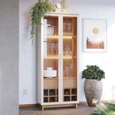 Imagem de Cristaleira Ambiente Guanabara Off White Freijó– Colibri