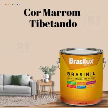 Imagem de Tinta Parede Bege Acrílica Brasinil  3,2l - BRASILUX , MARROM TIBETANO