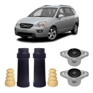 Imagem de Kit 2 Coxim Batente Coifa Traseiro Kia Carens 2007 2008 2009 - Qualyki