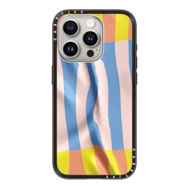 Imagem de CASETiFY Capa compacta para iPhone 15 Pro [fina e elegante/compatível com Magsafe/1,2 m. Proteção contra quedas de nível militar] - Tarde no Bondi - Preto transparente