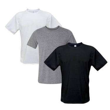 Imagem de Kit 3 Camisetas Básicas Perfeita Para Sublimação - TAM (GG)