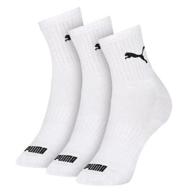 Imagem de Meia Puma Cano Médio Feminina 4795.001 C/3, Branco, Branco, Branco, 34