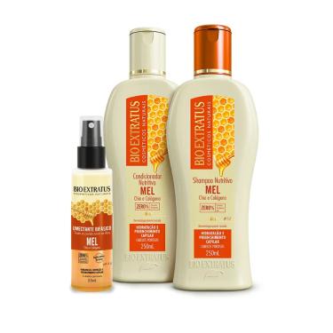 Imagem de Kit Bio Extratus Mel Shampoo Condicionador 250ml + Umectante