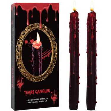Imagem de Velas Taper SOUNDVALUE Vampire Tears, pacote com 6 polegadas, pacote d