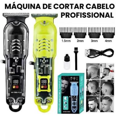 Imagem de Super Máquina Cortar Cabelo Visor Digital Bateria - Premium Case, Bivo
