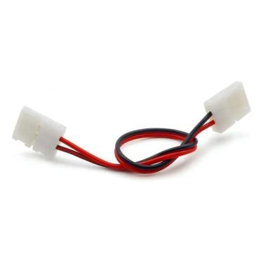 Imagem de 2X Conector Fita Led 10Mm 5050 - 2 Vias - Com Fio - 5 Unid.