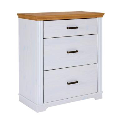 Imagem de Cômoda em Madeira Maciça Pinus Maluno Branco