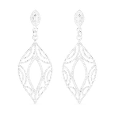 Imagem de Brinco Prateado Folha De Gala