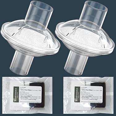 Imagem de Biocomma Filtro CPAP Fit&in&Line para Dreamstation - Filtros CPAP Everness para máquinas de tubulação de 22 mm, purifica detritos pretos para ar limpo (2)