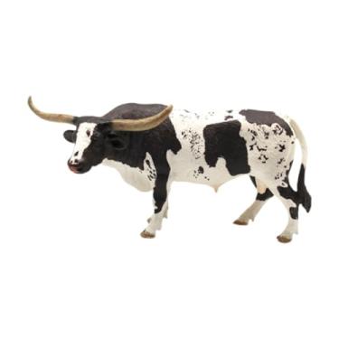 Imagem de Almencla Modelo de vaca animal de fazenda brinquedo decoração de mesa artesanato estátua smulação animais de fazenda figura para meninos meninas crianças